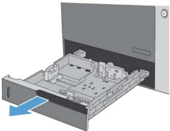 HP LaserJet Enterprise CM4540 MFP - Chargement du bac 2 et des bacs 3, 4 et 5 (en option) avec le papier de format personnalisé - 1
