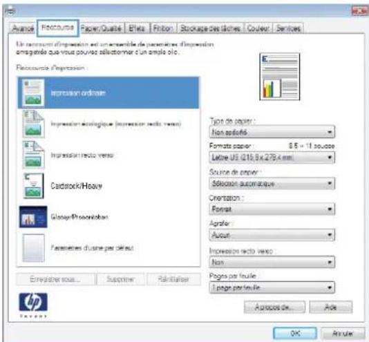 HP LaserJet Enterprise CM4540 MFP - Création des raccourcis d'impression - 3