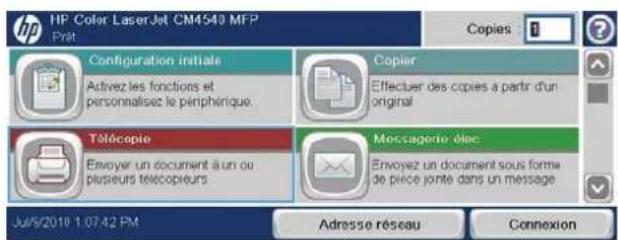 HP LaserJet Enterprise CM4540 MFP - Suppression d'un numéro de la liste de numérotation rapide - 1