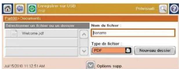 HP LaserJet Enterprise CM4540 MFP - Envoi d'un document numérisé vers un lecteur Flash USB - 6