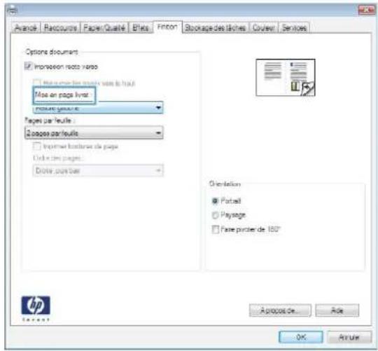 HP LaserJet Enterprise CM4540 MFP - Création d'un livret avec Windows - 5