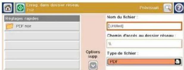 HP LaserJet Enterprise CM4540 MFP - Envoi d'un document numérisé vers un dossier réseau - 6