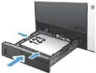 HP LaserJet Enterprise CM4540 MFP - Orientation du papier pour le chargement du bac 2 ou des bacs 3, 4 et 5 - 1
