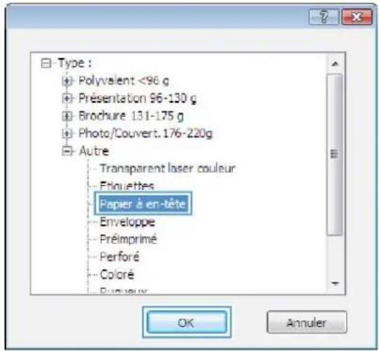 HP LaserJet Enterprise CM4540 MFP - Impression sur du papier à en-tête ou des formulaires préimprimés avec Windows - 7