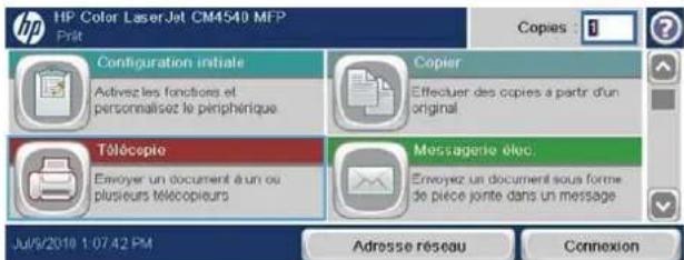 HP LaserJet Enterprise CM4540 MFP - Suppression d'une liste de numérotation rapide - 1