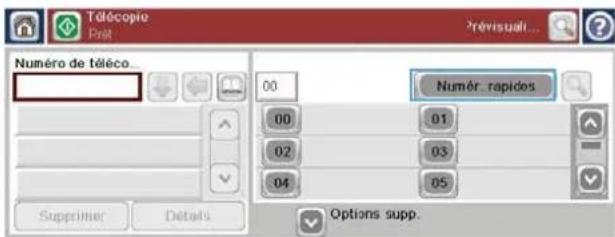 HP LaserJet Enterprise CM4540 MFP - Suppression d'une liste de numérotation rapide - 2