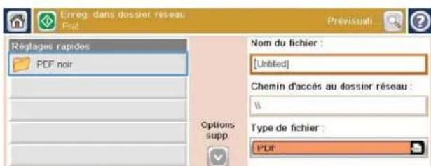 HP LaserJet Enterprise CM4540 MFP - Envoi d'un document numérisé vers un dossier réseau - 3