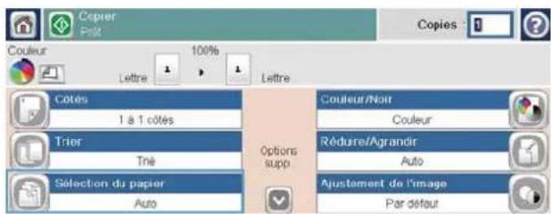 HP LaserJet Enterprise CM4540 MFP - Définition de la taille et du type de papier pour copie sur papier spécial - 2