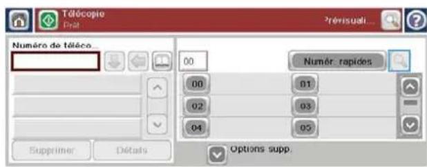 HP LaserJet Enterprise CM4540 MFP - Recherche d'un nom dans une liste de numérotation rapide - 3