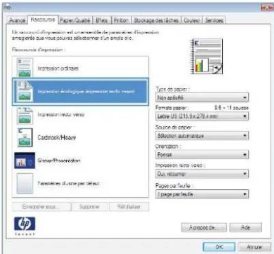 HP LaserJet Enterprise CM4540 MFP - Création des raccourcis d'impression - 4