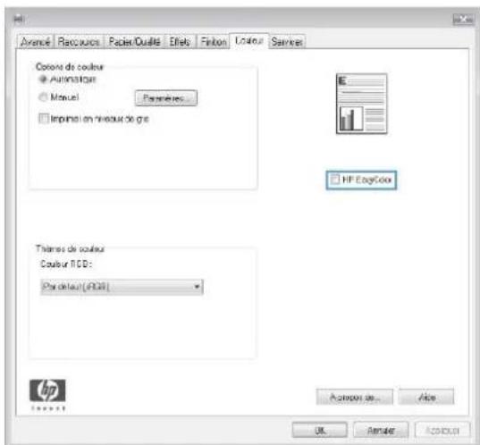 HP LaserJet Enterprise CM4540 MFP - Utilisation de l'option HP EasyColor - 2