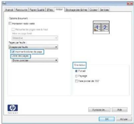 HP LaserJet Enterprise CM4540 MFP - Impression de plusieurs pages par feuille avec Windows - 5