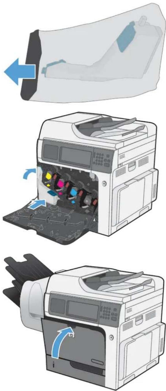 HP LaserJet Enterprise CM4540 MFP - Remplacement du réservoir de récupération du toner - 3
