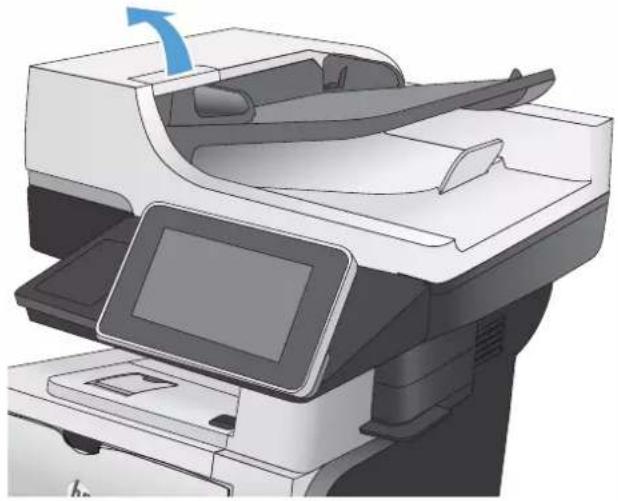 HP LaserJet Enterprise 500 MFP M525 - Nettoyez les rouleaux et le tampon de séparation du bac d'alimentation. - 1