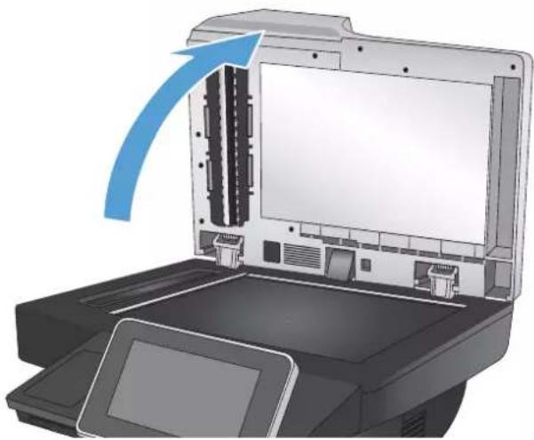 HP LaserJet Enterprise 500 MFP M525 - Vérification de la présence de saleté ou de traces sur la vitre du scanner - 2