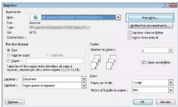 HP LaserJet Enterprise 500 MFP M525 - Sélectionner le type de papier (Windows) - 1