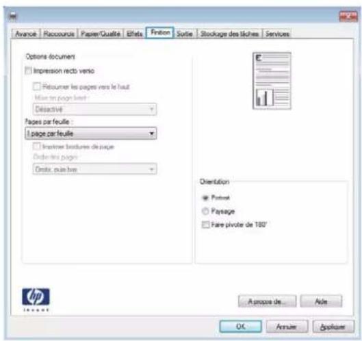 HP LaserJet Enterprise 500 MFP M525 - Imprimer plusieurs pages par feuille (Windows) - 2