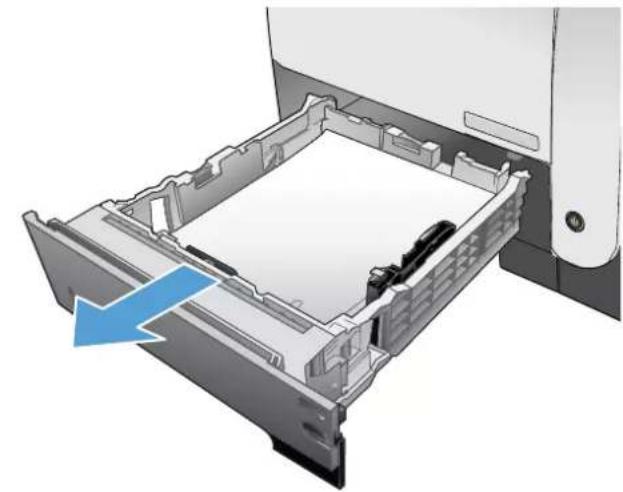 HP LaserJet Enterprise 500 MFP M525 - Suppression des bourrages au niveau du bac 2 ou d'un bac de 500 feuilles optionnel - 1
