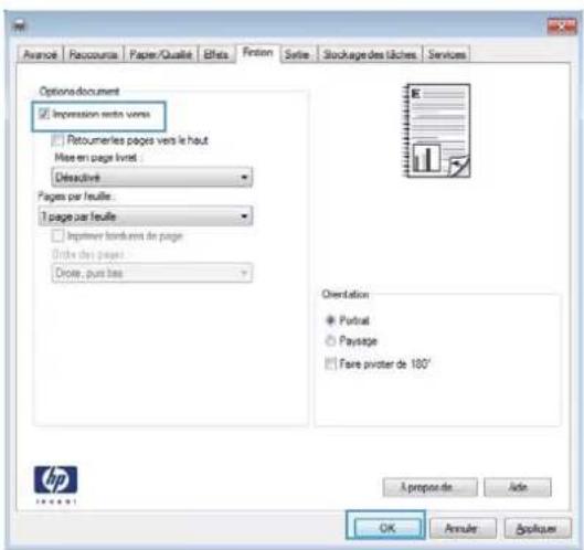 HP LaserJet Enterprise 500 MFP M525 - Imprimer automatiquement des deux côtés (Windows) - 3
