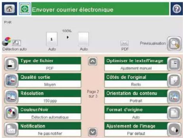 HP LaserJet Enterprise 500 MFP M525 - Envoi d'un document numérisé vers une ou plusieurs adresses électroniques - 6