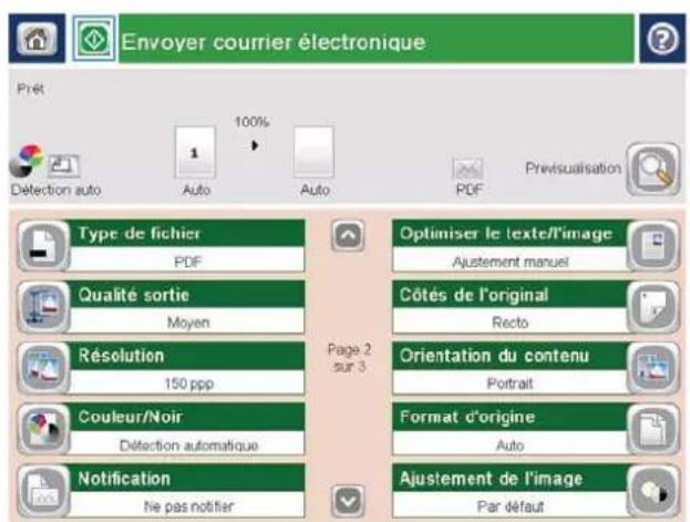 HP LaserJet Enterprise 500 MFP M525 - Envoi d'un document vers une adresse électronique à l'aide du carnet d'adresses - 6