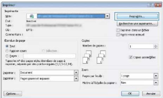 HP LaserJet Enterprise 500 MFP M525 - Imprimer la première ou la dernière page sur un papier différent (Windows) - 1