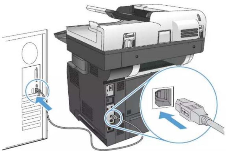 HP LaserJet Enterprise 500 MFP M525 - ATTENTION : Ne connectez pas le câble USB avant que le logiciel d'installation ne vous le demande. - 1