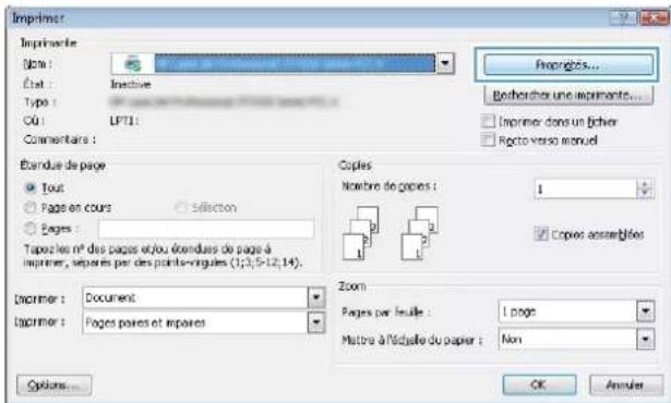 HP LaserJet Enterprise 500 MFP M525 - Utiliser un raccourci d'impression (Windows) - 1