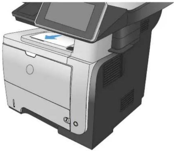 HP LaserJet Enterprise 500 MFP M525 - Suppression des bourrages dans la zone du bac de sortie - 1