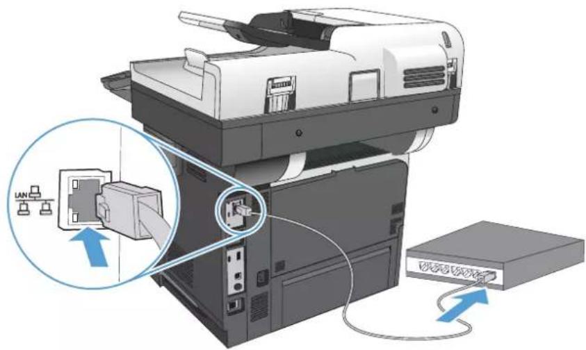 HP LaserJet Enterprise 500 MFP M525 - Configurer l'adresse IP - 1