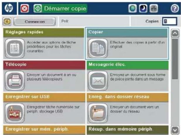 HP LaserJet Enterprise 500 MFP M525 - Définition de la taille et du type de papier pour copie sur papier spécial - 1