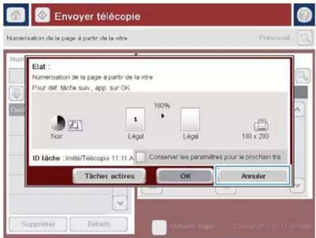 HP LaserJet Enterprise 500 MFP M525 - Annuler une télécopie - 1