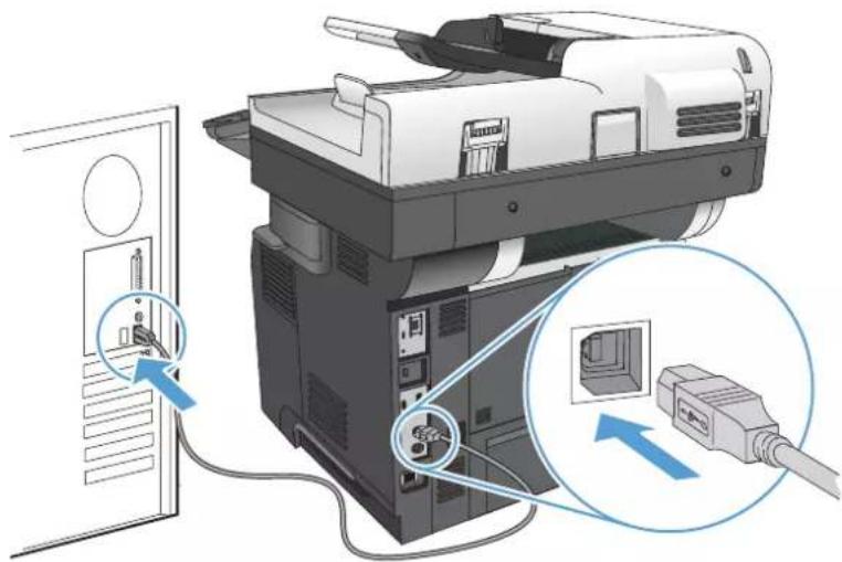 HP LaserJet Enterprise 500 MFP M525 - Connector le produit à un ordinateur à l'aide d'un câble USB et installer le logiciel (Mac OS X) - 1
