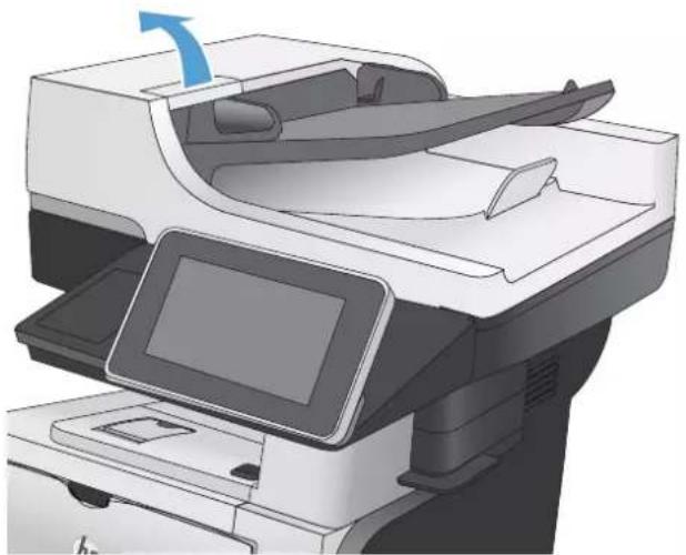 HP LaserJet Enterprise 500 MFP M525 - Nettoyez les rouleaux et le tampon de séparation du bac d'alimentation. - 1