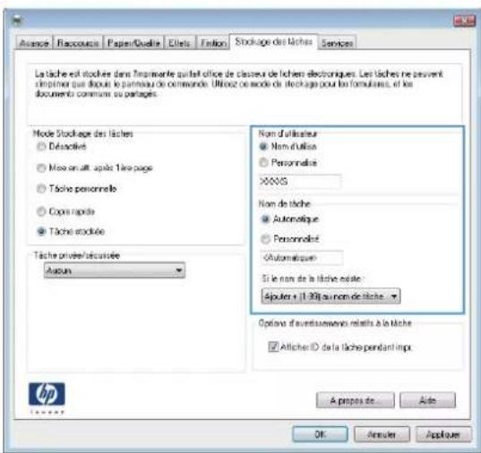 HP LaserJet Enterprise 500 MFP M525 - Créer une tâche en mémoire (Windows) - 4