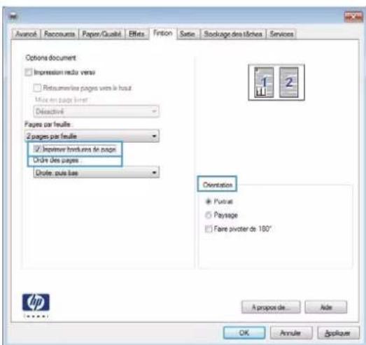 HP LaserJet Enterprise 500 MFP M525 - Imprimer plusieurs pages par feuille (Windows) - 4