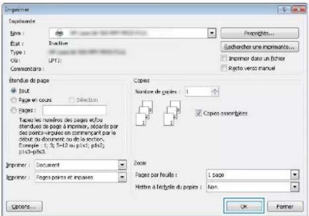 HP LaserJet Enterprise 500 MFP M525 - Sélectionner le type de papier (Windows) - 7