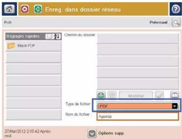HP LaserJet Enterprise 500 MFP M525 - Envoi d'un document numérisé vers un dossier réseau - 7