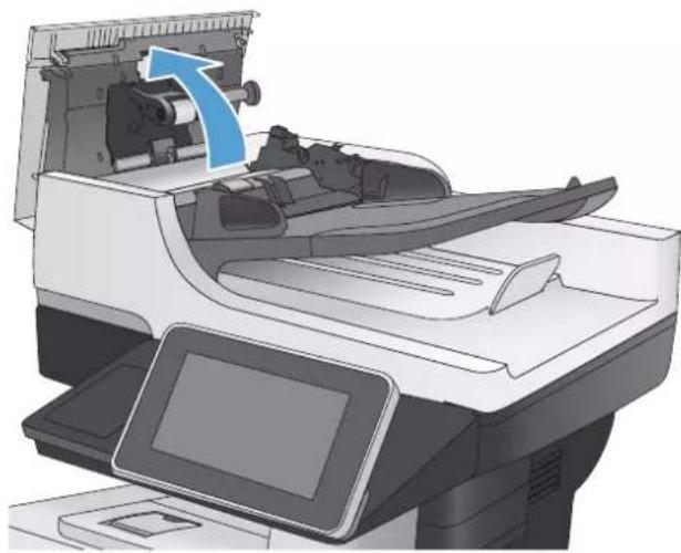 HP LaserJet Enterprise 500 MFP M525 - Nettoyez les rouleaux et le tampon de séparation du bac d'alimentation. - 2