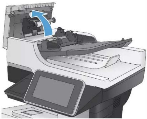 HP LaserJet Enterprise 500 MFP M525 - Nettoyez les rouleaux et le tampon de séparation du bac d'alimentation. - 2