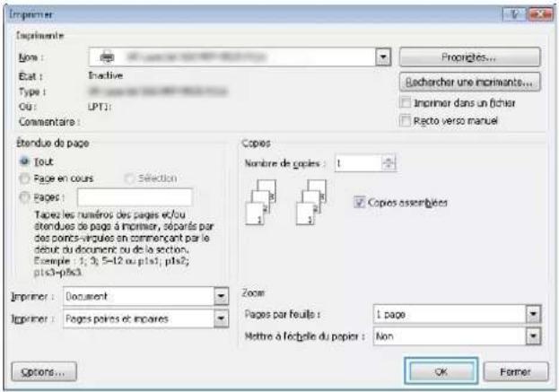 HP LaserJet Enterprise 500 MFP M525 - Utiliser un raccourci d'impression (Windows) - 4