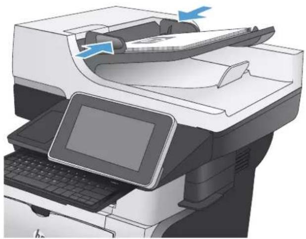 HP LaserJet Enterprise 500 MFP M525 - Envoi d'un document vers une adresse électronique à l'aide du carnet d'adresses - 1