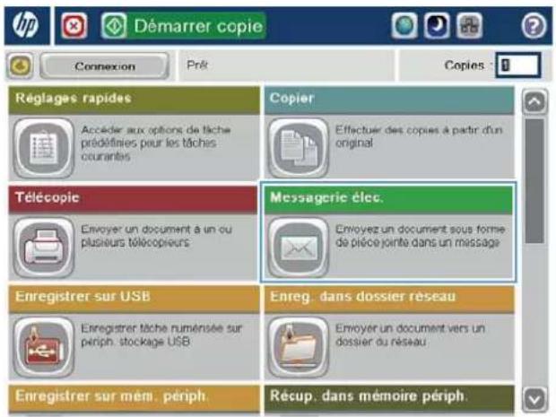 HP LaserJet Enterprise 500 MFP M525 - Ajout de contacts au carnet d'adresses à partir du panneau de commande - 2
