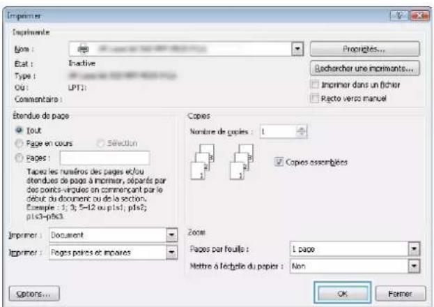 HP LaserJet Enterprise 500 MFP M525 - Imprimer plusieurs pages par feuille (Windows) - 5