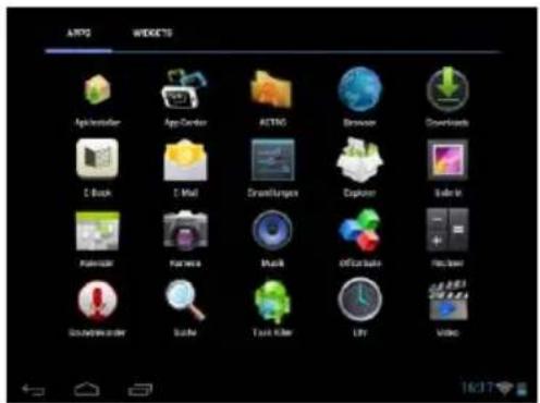 INTENSO TAB 724 - Pre-installed applications and widgets on the home screen - 5