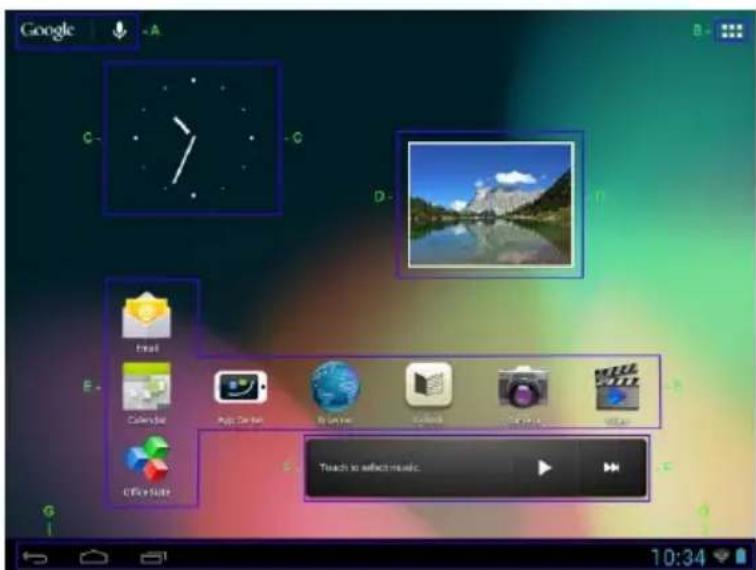 INTENSO TAB 724 - Applicazioni già installate sulla schermata iniziale - 1