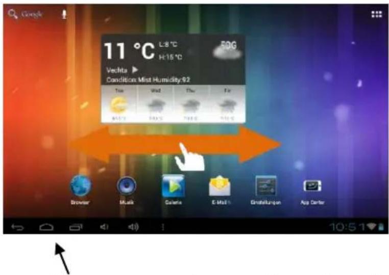 INTENSO TAB 714 - Использование разных пусковых экранов - 1