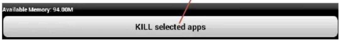 Available Memory: 94.00M KILL selected apps