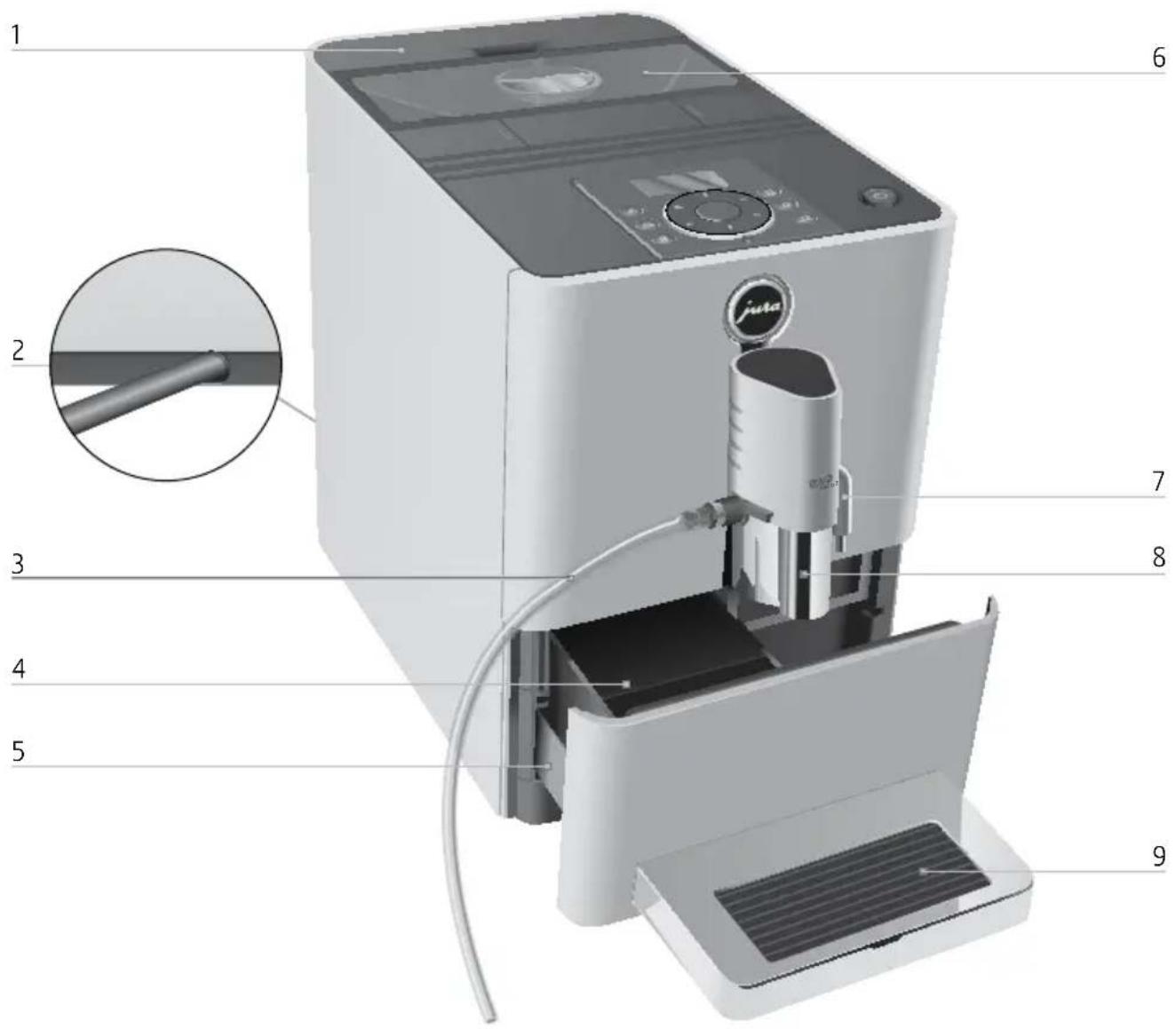 JURA ENA Micro 9 One Touch - Eléments de commande - 1