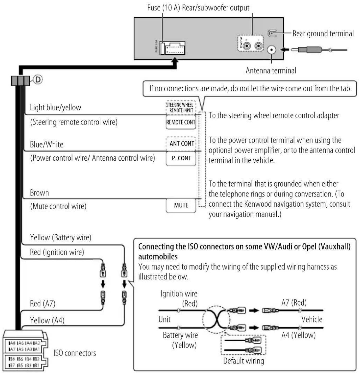 KENWOOD KMM-257 - Wiring connection - 1